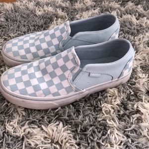 Light Blue Checkered Vans